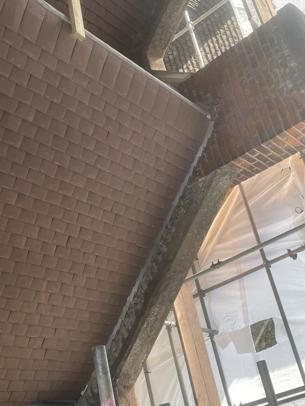 Completed tiled roofing project